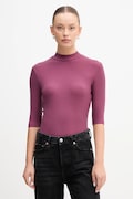 United Colors of Benetton tricou culoarea violet, cu turtleneck, 36K8D201B