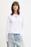Diesel longsleeve din bumbac T-UNCUTIE-LONG-LS-OD culoarea alb, A19438.0CLBR