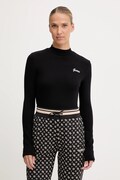 Guess longsleeve ALBA kolor czarny z półgolfem V5BP10 KCBF1