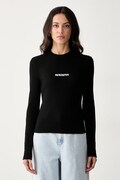 Patrizia Pepe longsleeve damski bawełniany z elastanem czarny 2M4512 J355