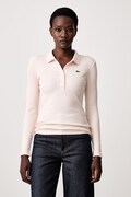 Lacoste longsleeve damski bawełniany różowy DF5281