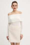 Majica z dolgimi rokavi Guess MELANIE bež barva, W5BR48 Z0612