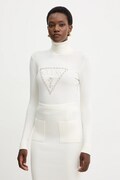 Guess sweter MELANIE damski kolor beżowy lekki z golfem W5BR39 Z2NQ2