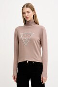 Guess sweter MELANIE damski kolor beżowy lekki z golfem W5BR39 Z2NQ2