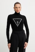 Guess sweter MELANIE damski kolor czarny lekki z golfem W5BR39 Z2NQ2