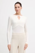 Sisley longsleeve culoarea bej, 35B8L107V