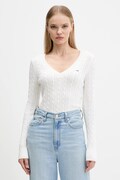 Hollister Co. pulóver könnyű, fehér, KI350-5132