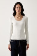 Calvin Klein Jeans tričko s dlhým rukávom dámske bavlnené s elastanom sivé LV047D218G