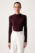 Tommy Hilfiger μακρυμάνικο γυναικείο βαμβακερό μπορντό WW0WW47307