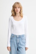 Бавовняний лонгслів Calvin Klein колір білий LV044D228G