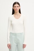 Calvin Klein longsleeve damskie z modalem beżowy LV044D235G
