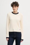 Majica z dolgimi rokavi Calvin Klein Jeans bež barva, LV047D225G