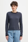 Majica z dolgimi rokavi Calvin Klein Jeans mornarsko modra barva, LV047D225G