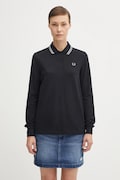Памучна блуза с дълги ръкави Fred Perry в тъмносиньо G3636