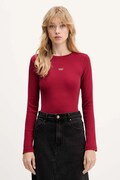 Лонгслів Guess Jeans колір бордовий W5BP01 KA0H1