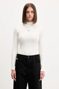 Лонгслів Guess Jeans колір бежевий півгольф W5BP23 KA0H1