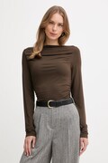 United Colors of Benetton longsleeve kolor brązowy 37UKD10BA