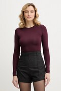 La Mania longsleeve damski z wiskozy MALENE bordowy MALENE