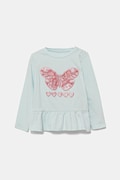 Guess longsleeve bawełniany niemowlęcy kolor niebieski A5YI01 K6YW4