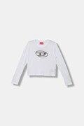 Diesel longsleeve copii TDOLSY T-SHIRT culoarea alb, J02413