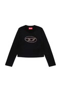Diesel longsleeve copii TDOLSY T-SHIRT culoarea negru, J02413