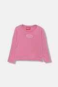 Diesel longsleeve bawełniany dziecięcy TIVALSYLS T-SHIRT kolor różowy J02431