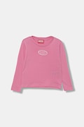 Diesel longsleeve bawełniany dziecięcy TIVALSYLS T-SHIRT kolor różowy J02431