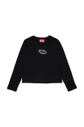 Diesel longsleeve bawełniany dziecięcy TIVALSYLS T-SHIRT kolor czarny J02431