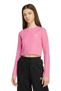 Detské tričko s dlhým rukávom adidas Originals ružová farba, JW2598