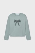 Mayoral longsleeve din bumbac pentru copii culoarea verde, 830