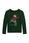 Polo Ralph Lauren longsleeve bawełniany dziecięcy kolor zielony 313P00435500