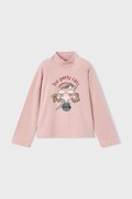 Mayoral longsleeve kolor różowy z półgolfem 4002
