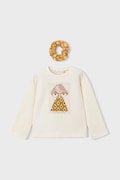 Mayoral longsleeve din bumbac culoarea galben, 4006