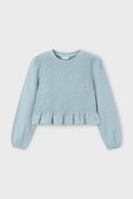 Mayoral longsleeve bawełniany dziecięcy kolor zielony 4007