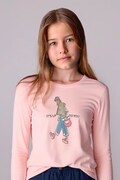Mayoral longsleeve dziecięcy kolor różowy 7019