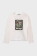 Mayoral longsleeve bawełniany kolor biały 7020