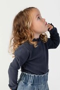 Donsje longsleeve pentru copii din bumbac cu elastan Wonsy Shirt bleumarin 4089800