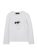 Karl Lagerfeld longsleeve dziecięcy kolor biały Z30938