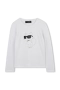 Karl Lagerfeld longsleeve dziecięcy kolor biały Z30938