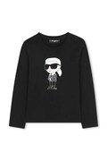 Karl Lagerfeld longsleeve dziecięcy kolor czarny Z30938
