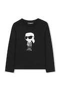 Karl Lagerfeld longsleeve dziecięcy kolor czarny Z30938
