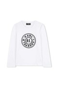 Karl Lagerfeld maglietta a maniche lunghe per bambini colore bianco Z30940