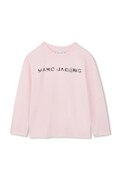 Detská bavlnená košeľa s dlhým rukávom Marc Jacobs ružová farba, W60587