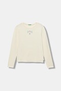 Παιδικό μακρυμάνικο United Colors of Benetton χρώμα: μπεζ, 3P4ZC10QF