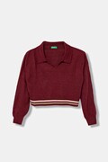 United Colors of Benetton sweter dziecięcy kolor bordowy 1270Q3009