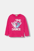 Дитячий бавовняний лонгслів United Colors of Benetton колір рожевий 35RYC10Q7