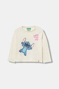 United Colors of Benetton longsleeve bawełniany dziecięcy kolor beżowy 35RYG10KC