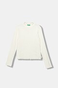 Дитячий лонгслів United Colors of Benetton колір білий 3F1AC203O