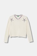 United Colors of Benetton longsleeve bawełniany dziecięcy kolor beżowy 3I1XC400E