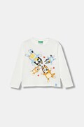 United Colors of Benetton longsleeve bawełniany dziecięcy kolor biały 3I1XG10KI